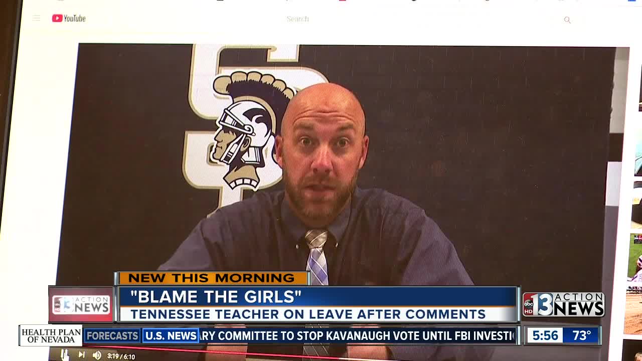 Assistant principal on leave for 'Blame the girls' comment