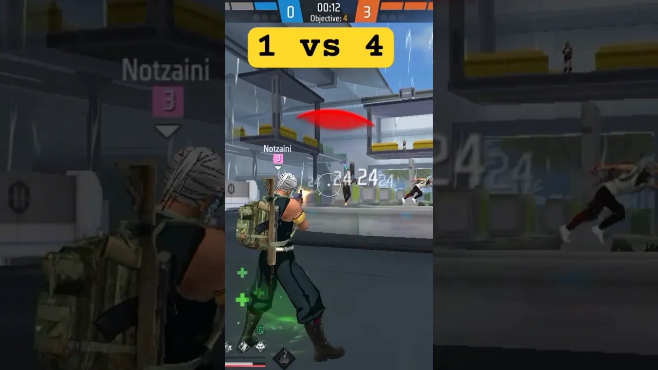 Noob 1 vs 4 | Quadra kill #noob #freefire #gaming #trending
