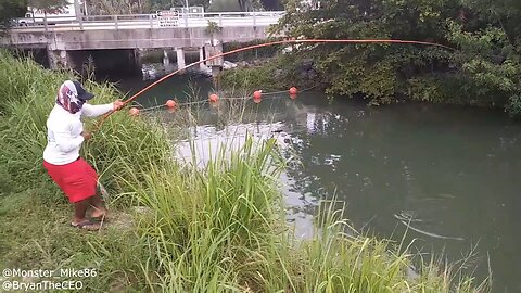 Fishing with BAMBOO POLES!