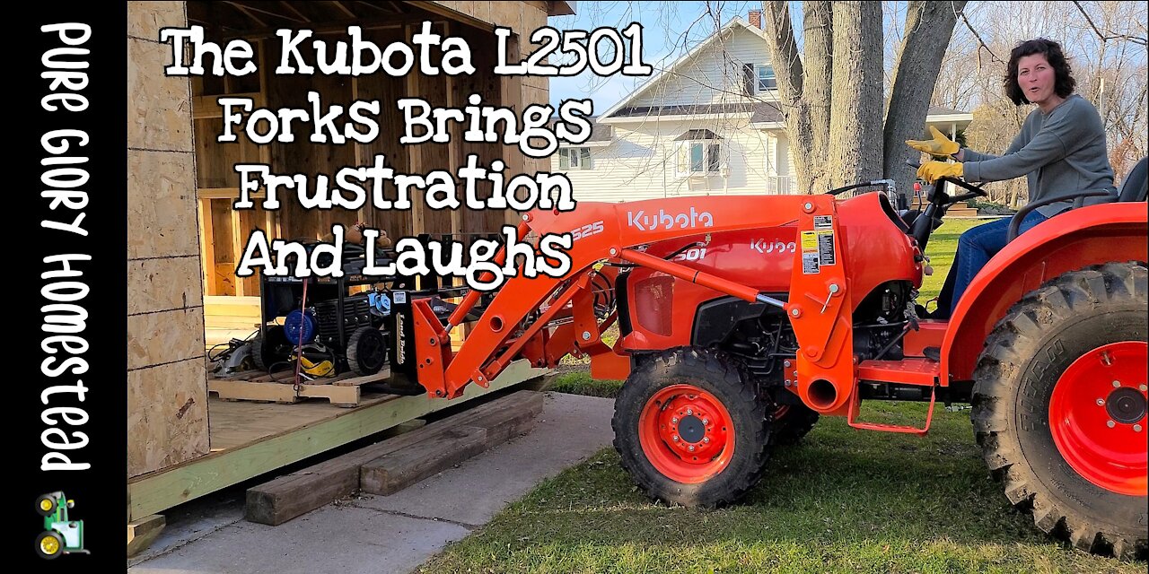 Kubota L2501: A Comedy On Moving A Pallet Of Stuff Using The Forks