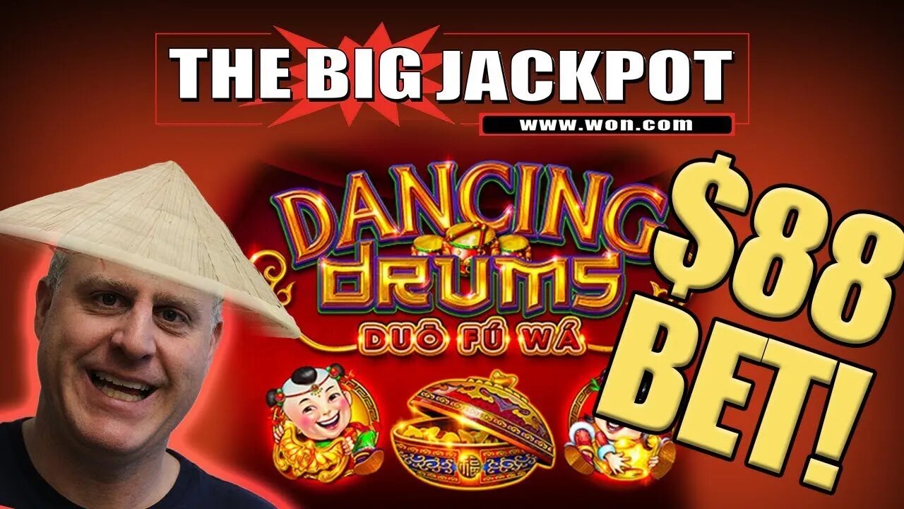 🥁 $88 DOLLAR BET! ✦ HUGE WIN$ on Dancing Drums! 🥁 | Raja Slots