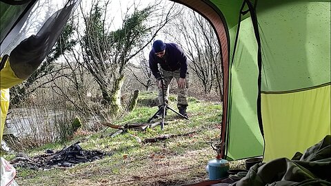 Setting up the GoPro to film a timelapse inside the tent 26th March 2023