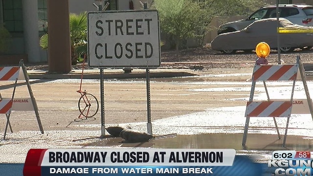 Broadway remains closed due to water main break