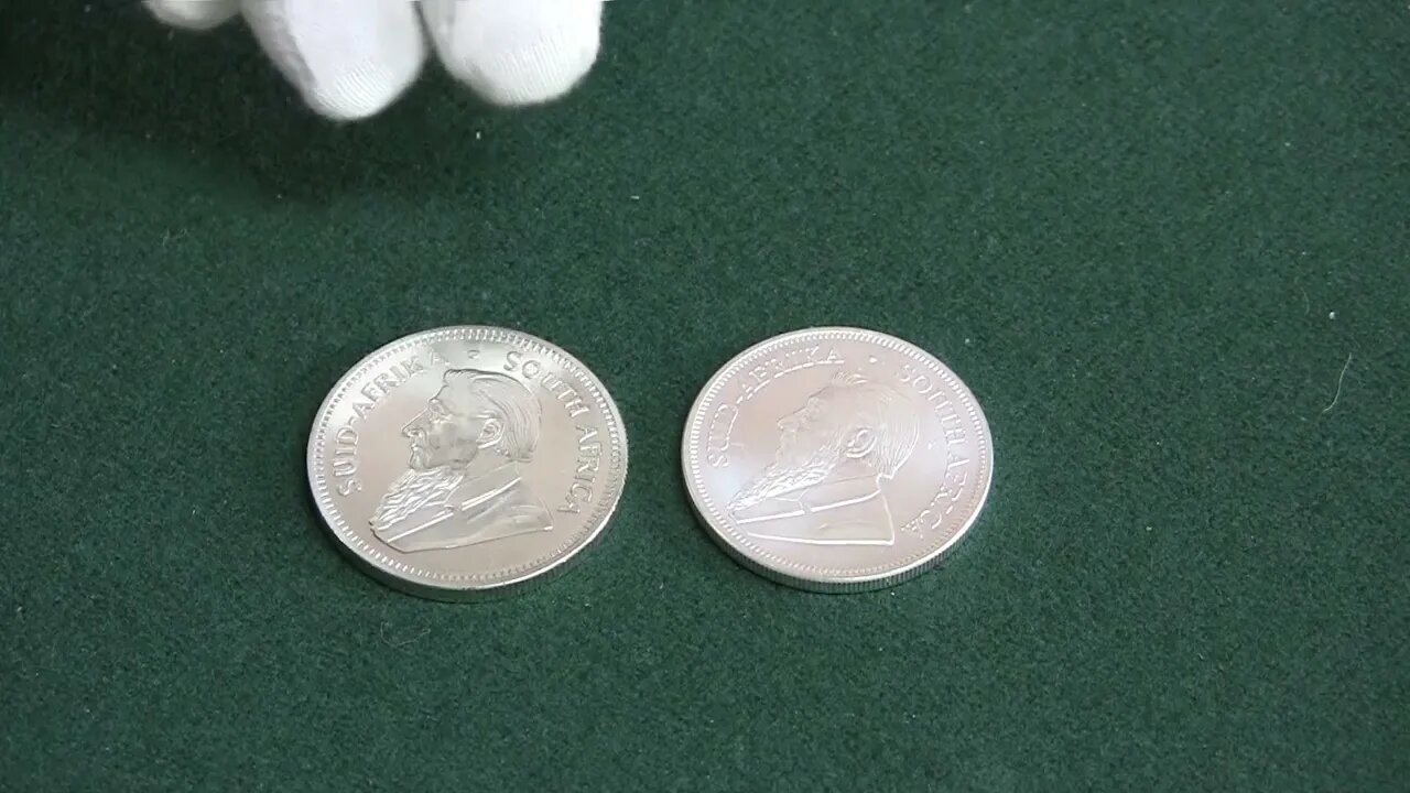 Testing fake 1oz Silver Krugerrand vs. real one