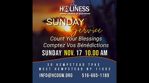 HCOG || Sunday Service 10AM 11/17/24