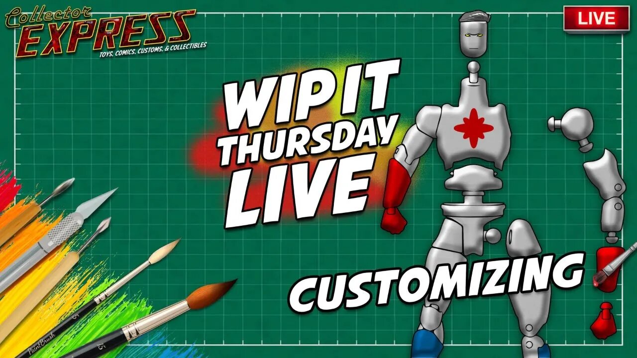 Customizing Action Figures - WIP IT Thursday Live - Episode #6 - Painting, Sculpting, and More!