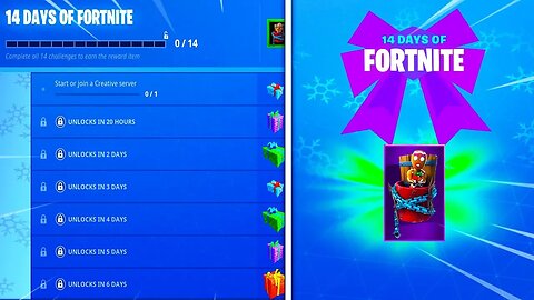 The FREE DAILY REWARDS in Fortnite! (New 14 Days Of Fortnite Challenges)