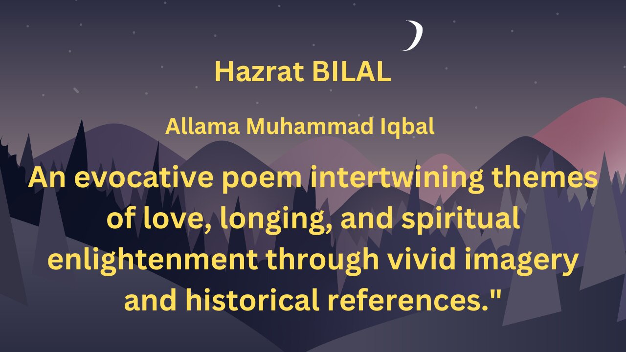 Allama Muhammad Iqbal | Hazrat BILAL | #quotes | #shayari |# poem | #quotes