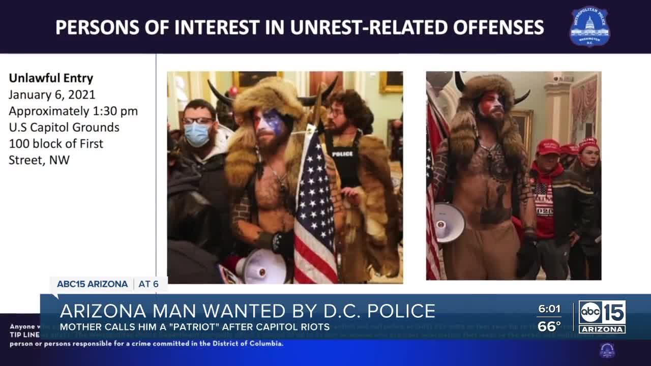 Arizona man wanted by D.C. police after involvement in Capitol riots