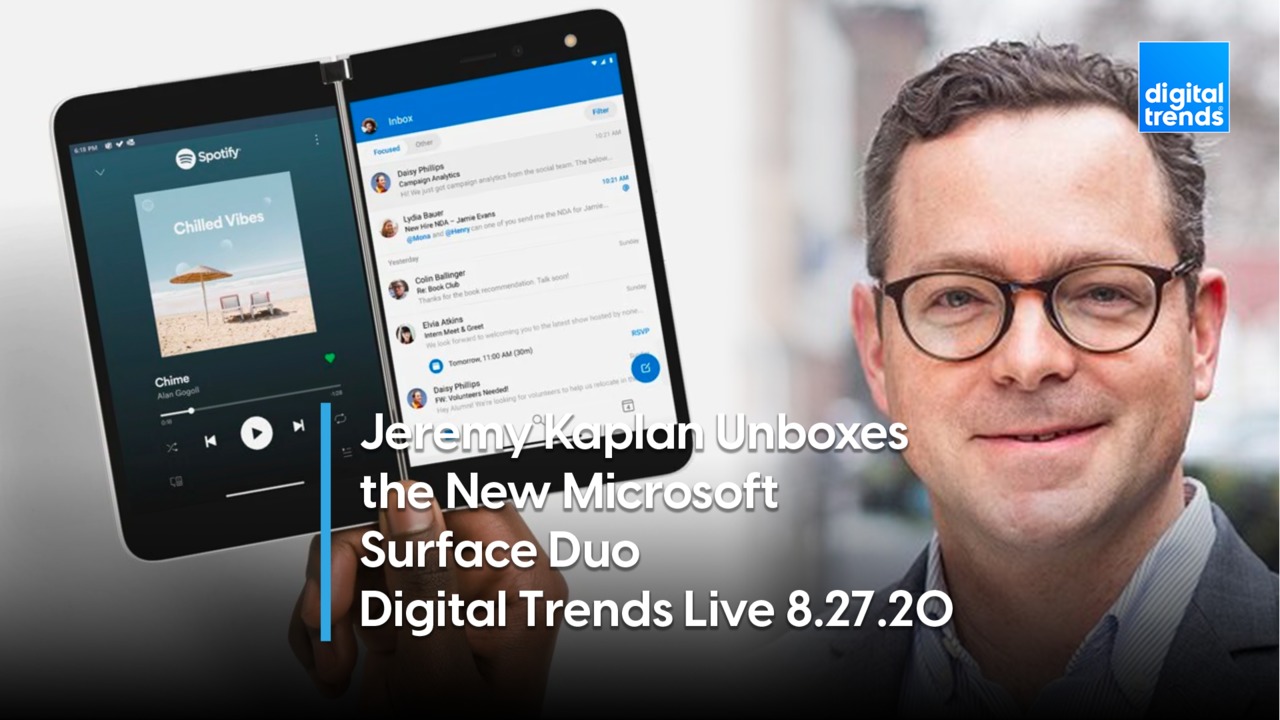 Unboxing Microsoft Surface Duo | Digital Trends Live 8.27.20