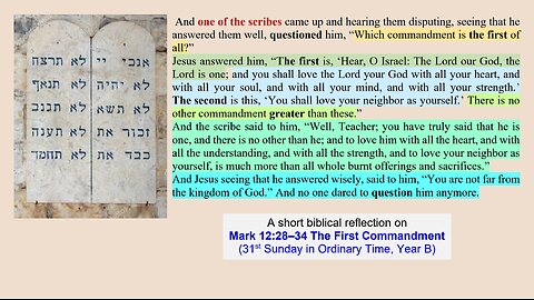 Mark 12:28–34 The First Commandment