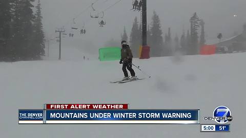 Mountains under Winter Storm Warning