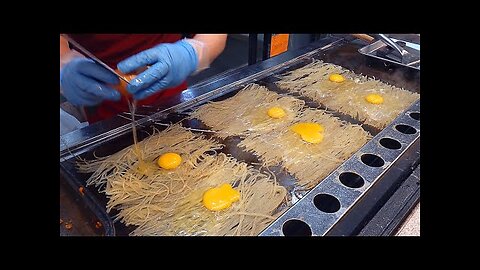 Cheese Bomb! Amazing Cooking Process Using Grilled Chewy Noodles - Korean street food