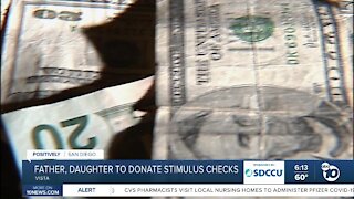 Father, daughter to donate stimulus checks