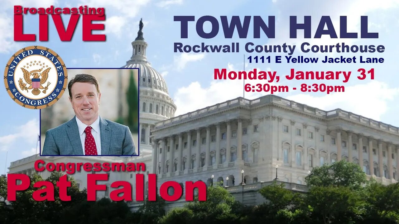 114: BROADCASTING LIVE- Congressman Fallon Town Hall