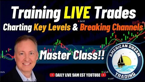 Master Class - Training LIVE Trades, Charting Key Levels & Breaking Channels