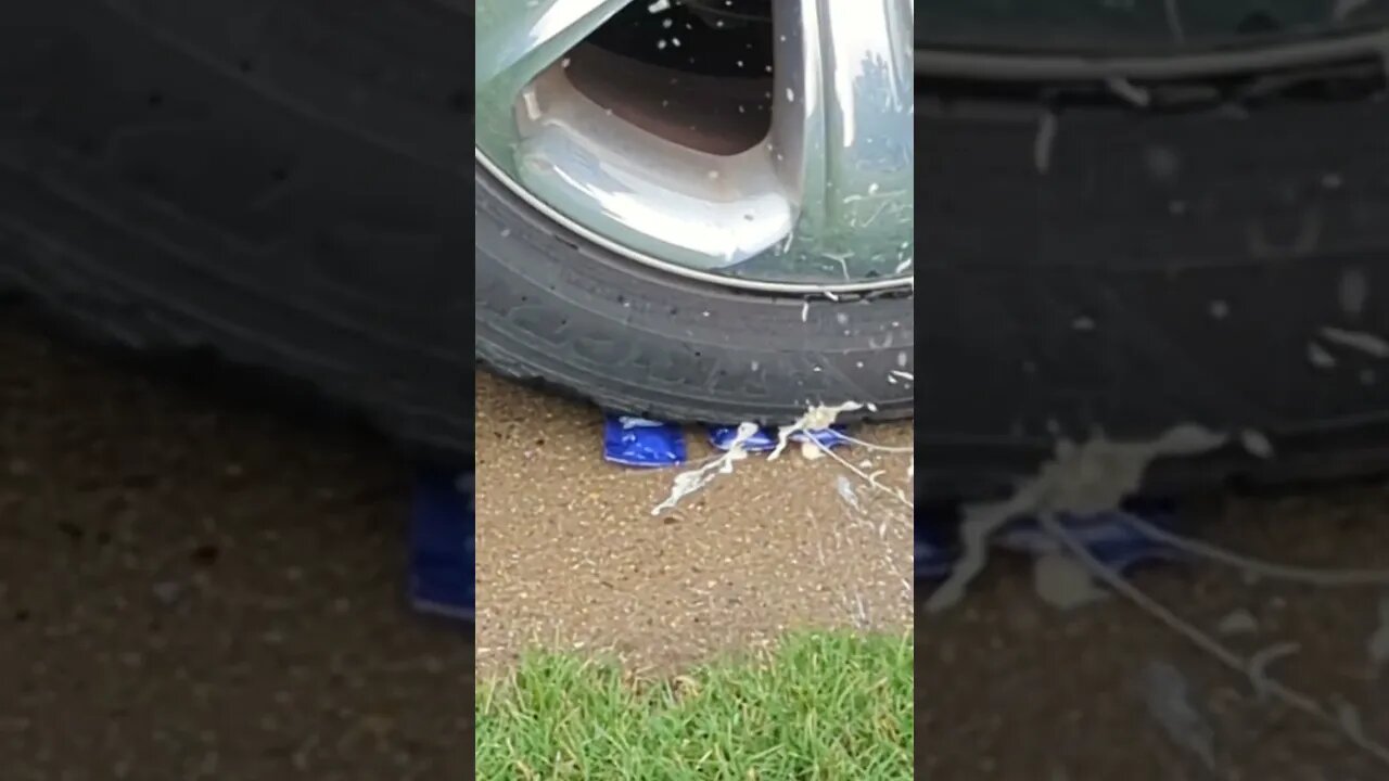 Whats a Mayo Packet GOOD For? #4 Testing Tire Pressure! MAYO EXPLOSION!!! #shorts