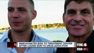 Man donates $15K to treatment center after losing son to drug addiction