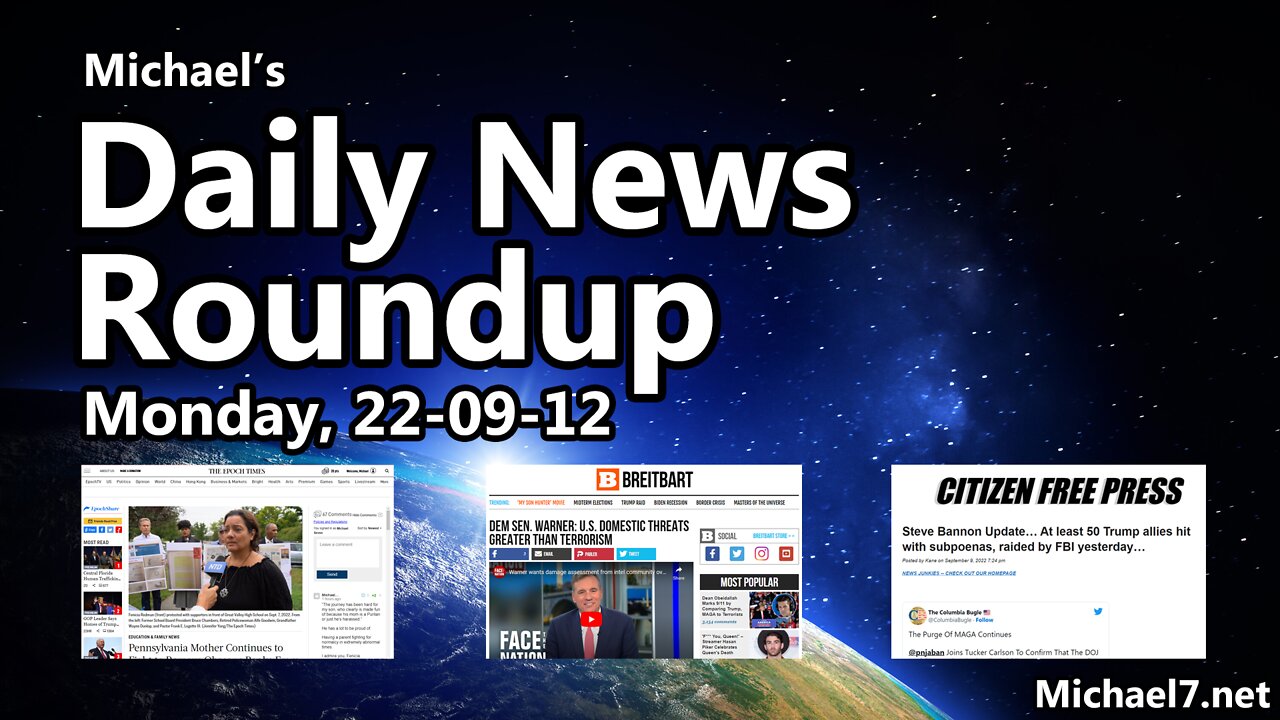 News Roundup for 22-09-12