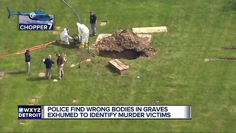 Detroit police discover the wrong bodies in graves where they expected to find homicide victims