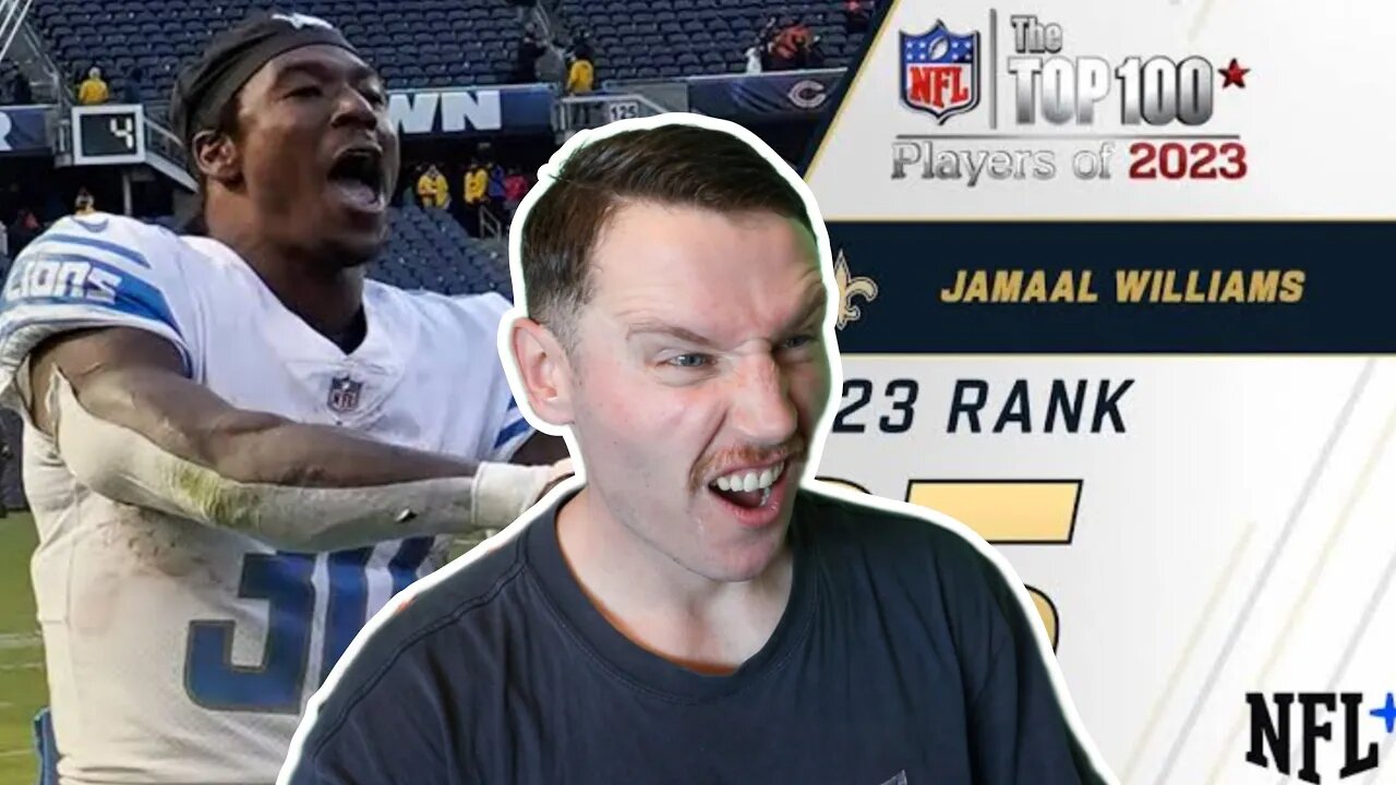 Rugby Player Reacts to JAMAAL WILLIAMS (RB, Lions) #95 The Top 100 NFL Players of 2023