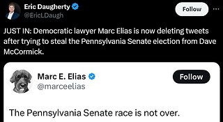 BREAKING-Marc Elias Now Deleting Tweets After Trying To Steal PA Senate Election from Dave McCormick