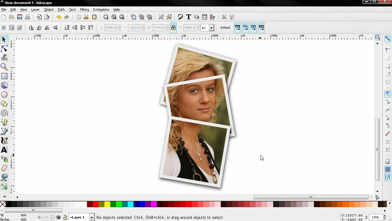 Photo Collage Effect From Single Image - Inkscape Tutorial