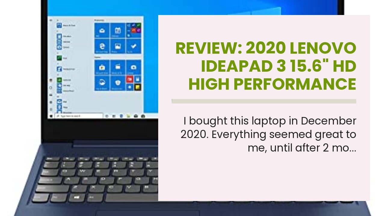 Review: 2020 Lenovo IdeaPad 3 15.6" HD High Performance Laptop, Intel Core i5-1035G1 Quad-Core...