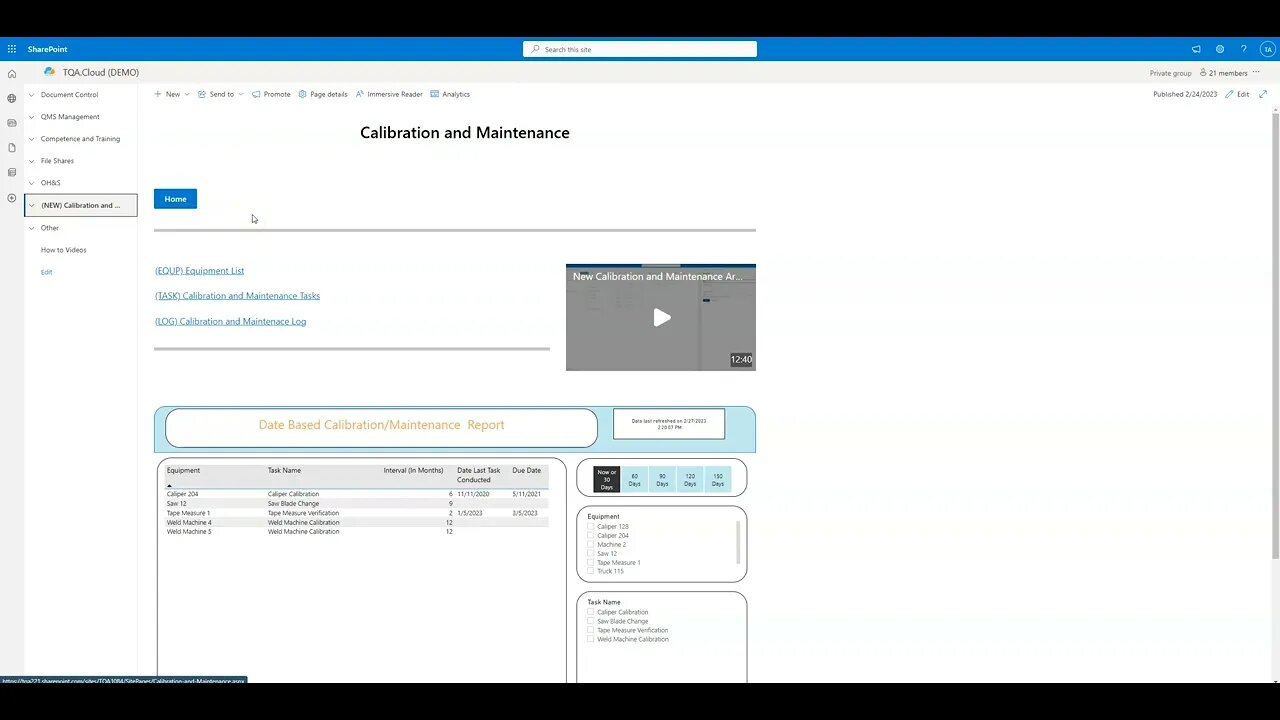 Calibration and Maintenance Overview: Achieve Precision and Reliability with TQA Cloud