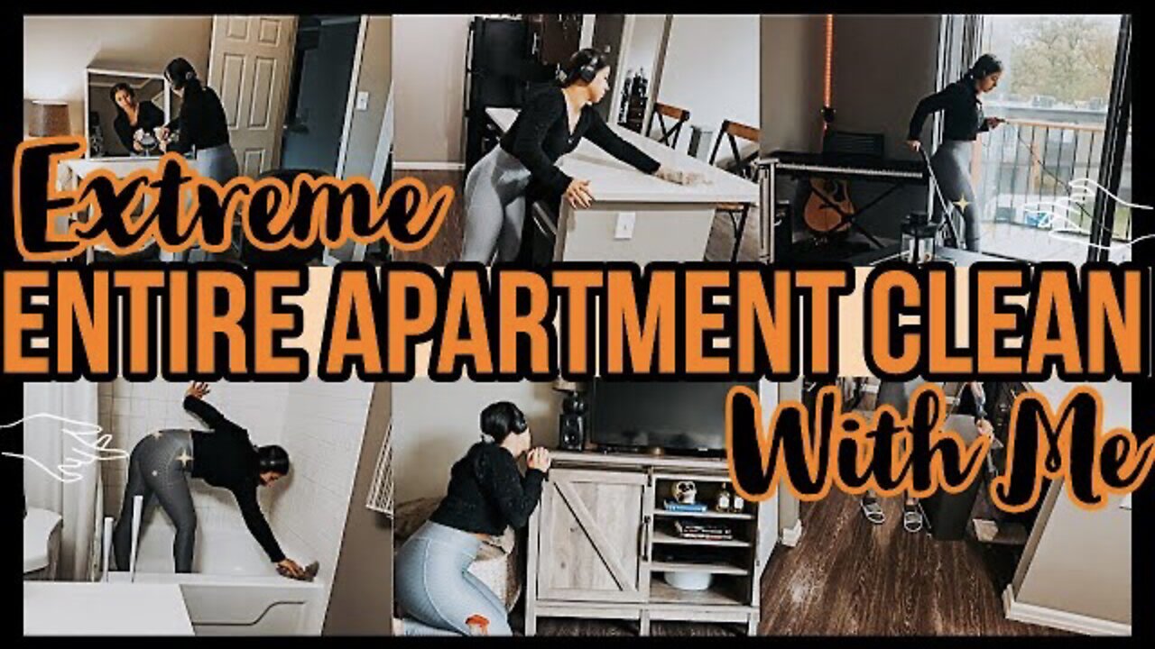 *EXTREME* ENTIRE APARTMENT CLEAN WITH ME 2021 🧡 | EXTREME SPEED CLEANING MOTIVATION | ez tingz