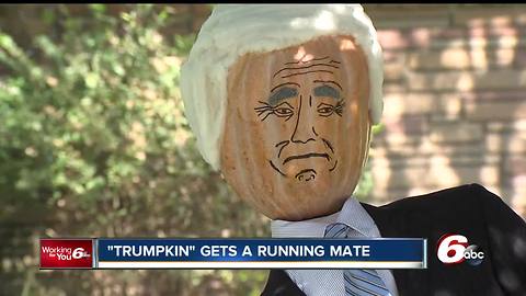 "Trumpkin" gets a running mate as Pence scarecrow shows up at Carmel home