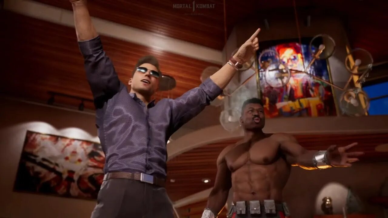 Mortal Kombat 1 2023 Beta Johnny Cage & Jax Kameo Team Jax Cage Gameplay