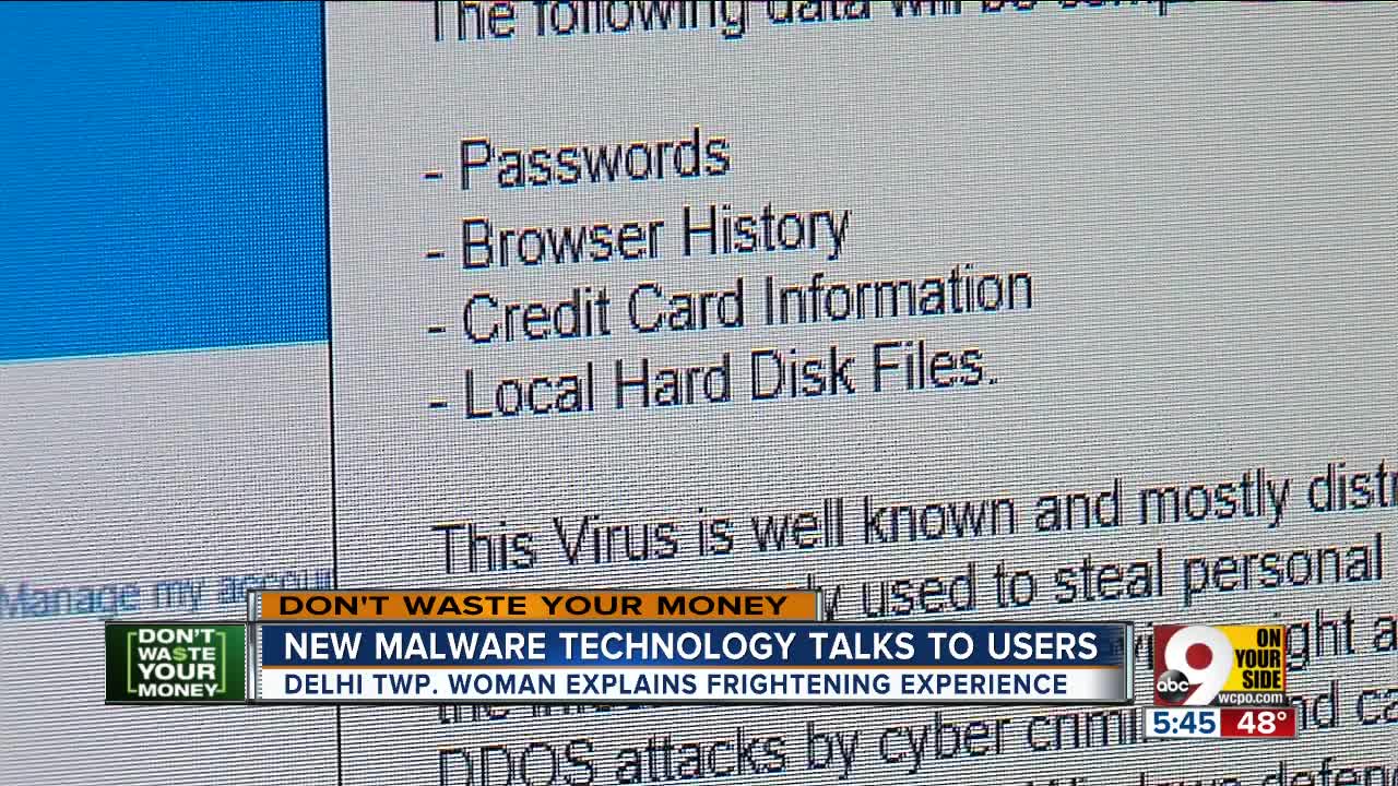 New malware technology talks to users