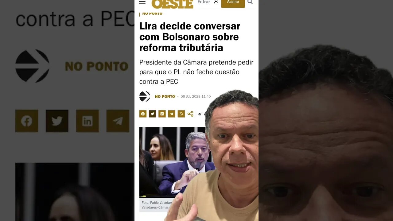 Reforma tributária: Lira diz que opinião de Bolsonaro 'pesa' e apela ao PL #shortsvideo