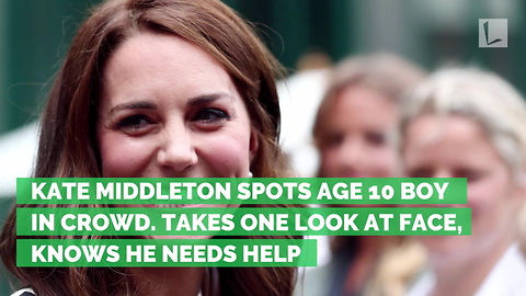 Kate Middleton Spots Age 10 Boy in Crowd. Takes One Look at Face, Knows He Needs Help