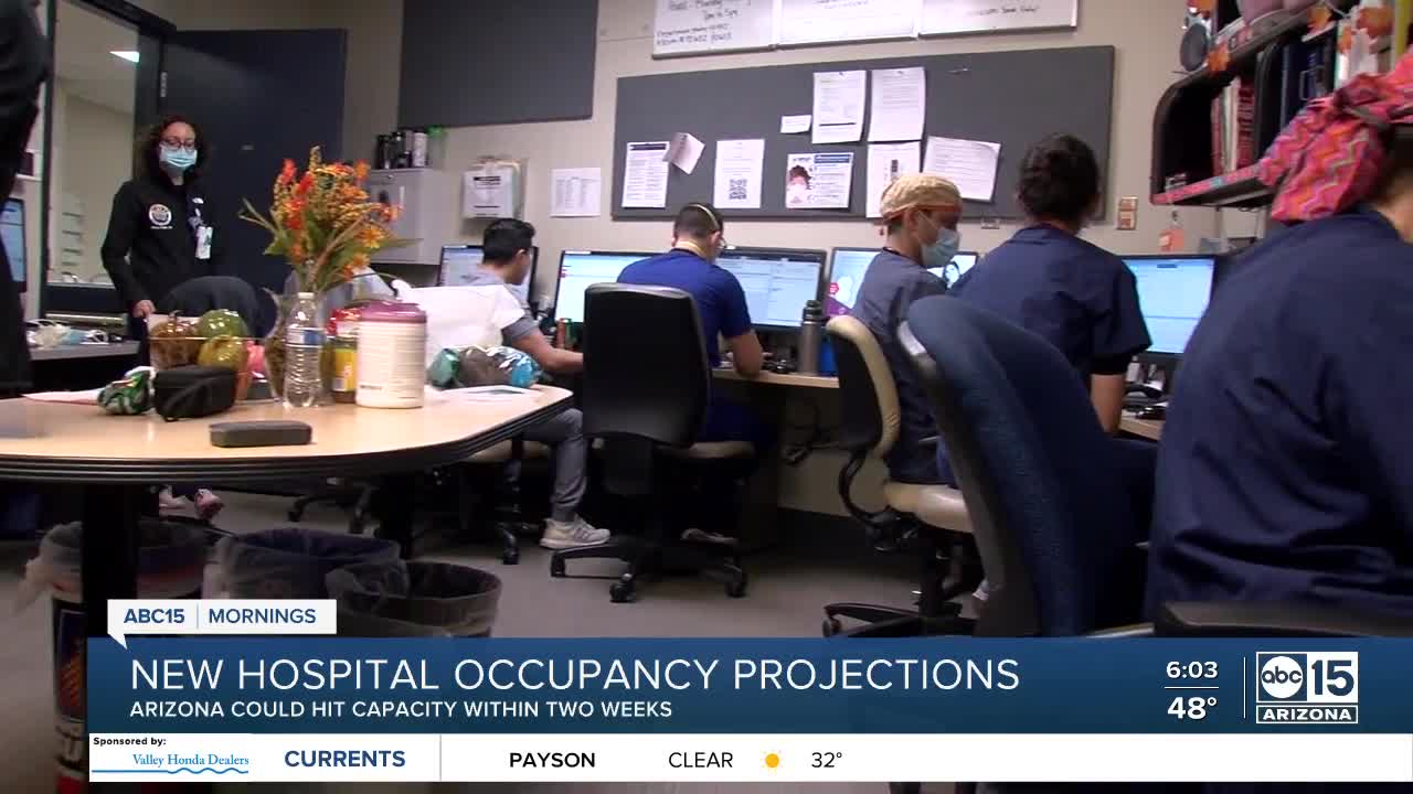 COVID-19 hospital projections say AZ could hit capacity soon
