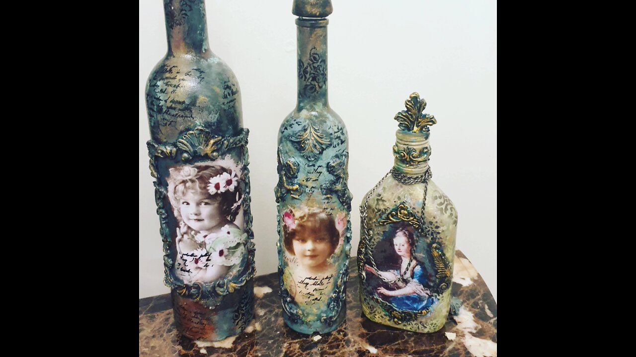 Decoupage art and polymer clay