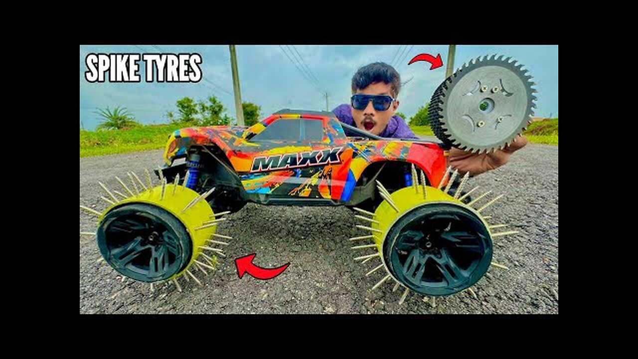 I Build RC Car With Destructible Spike Tyres - Chatpat toy TV