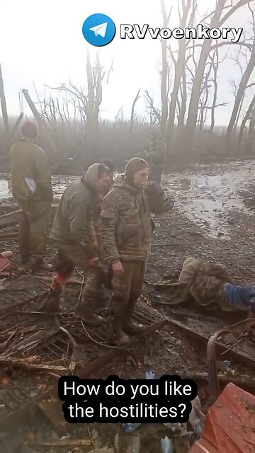 Ukrainian POW’s seem to be getting along with with the Russian soldiers in Avdeevka.