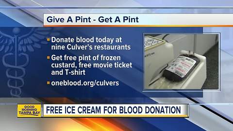 Free ice cream & movie ticket for blood donation