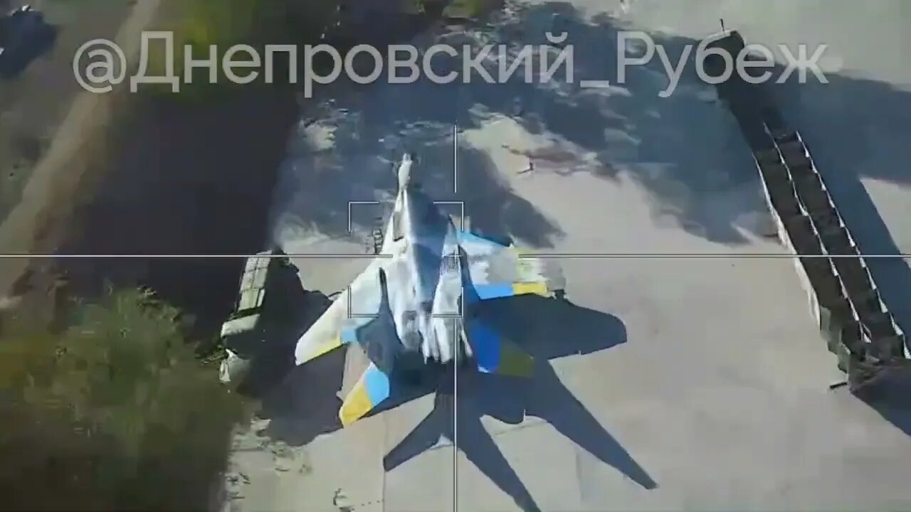 Russian drone destroys Ukrainian MiG-29 at airfield 90km away