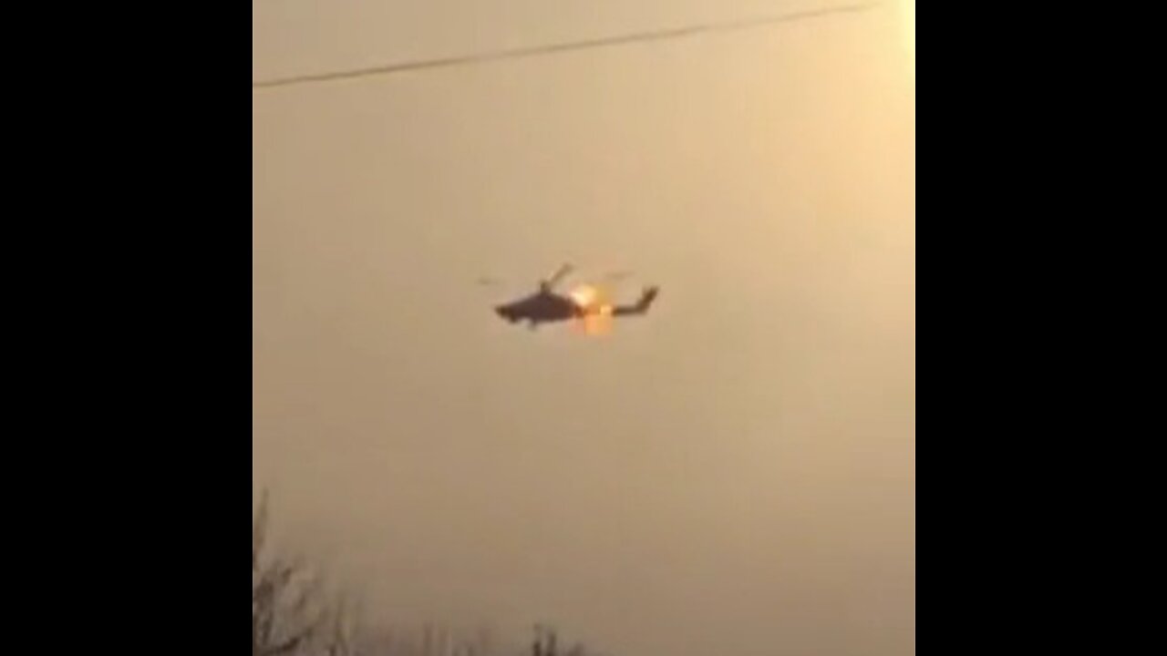 Russian helicopter in Ukraine gets shot down by Ukraine Manpad