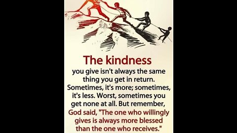 The kindness you give isn't always the same thing you get in return.