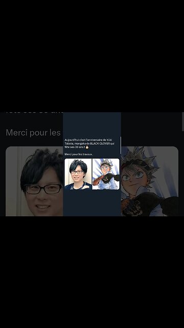 Aujourd'hui c'est l'anniversaire de Yūki Tabata, mangaka de BLACK CLOVER qui fête ses 39 ans ! 🎂