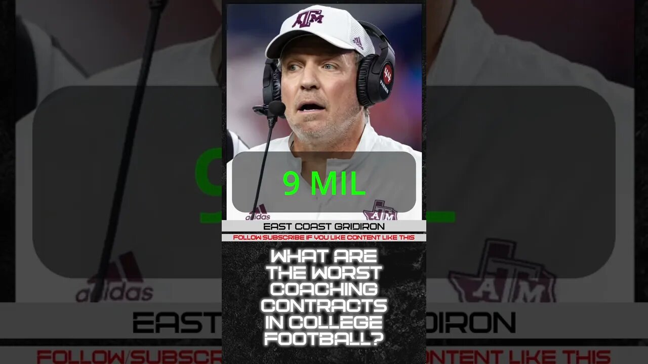 What College Football Coach Has the Worst Contract? #shorts #reels #fyp