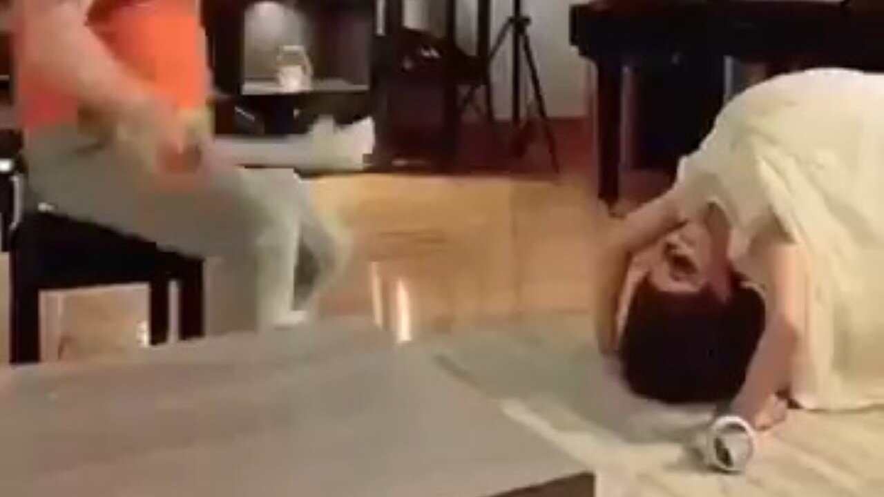 Prank Scared Dad So Bad He Was Not Ready. OMG, His Daughter Turning Upside Down Was Diabolical