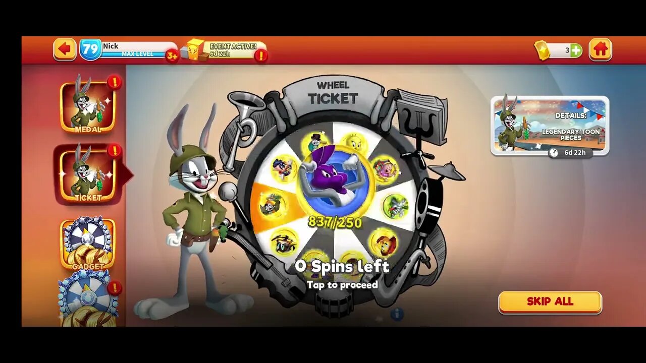 Legendary Wheel 30 Gold Tickets Spent - Looney Tunes World of Mayhem - Subscribe for more