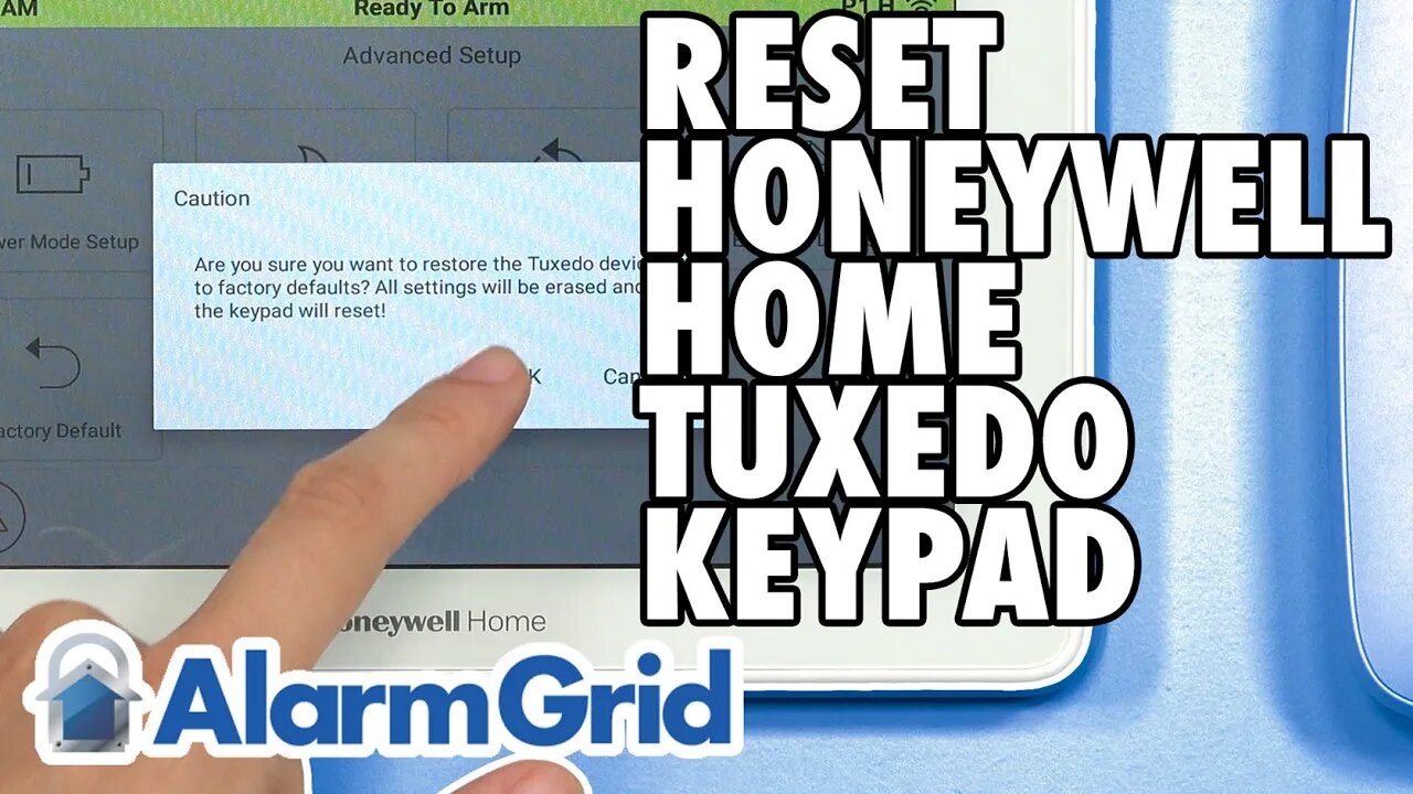 Resetting the Honeywell Home Tuxedo Keypad