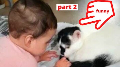 my cat lola whit the lovely tasnim baby part 2