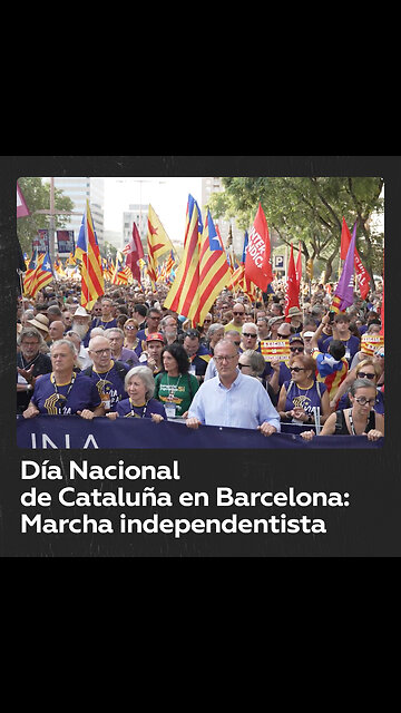 Multitudinaria marcha independentista en Barcelona por el Día Nacional de Cataluña